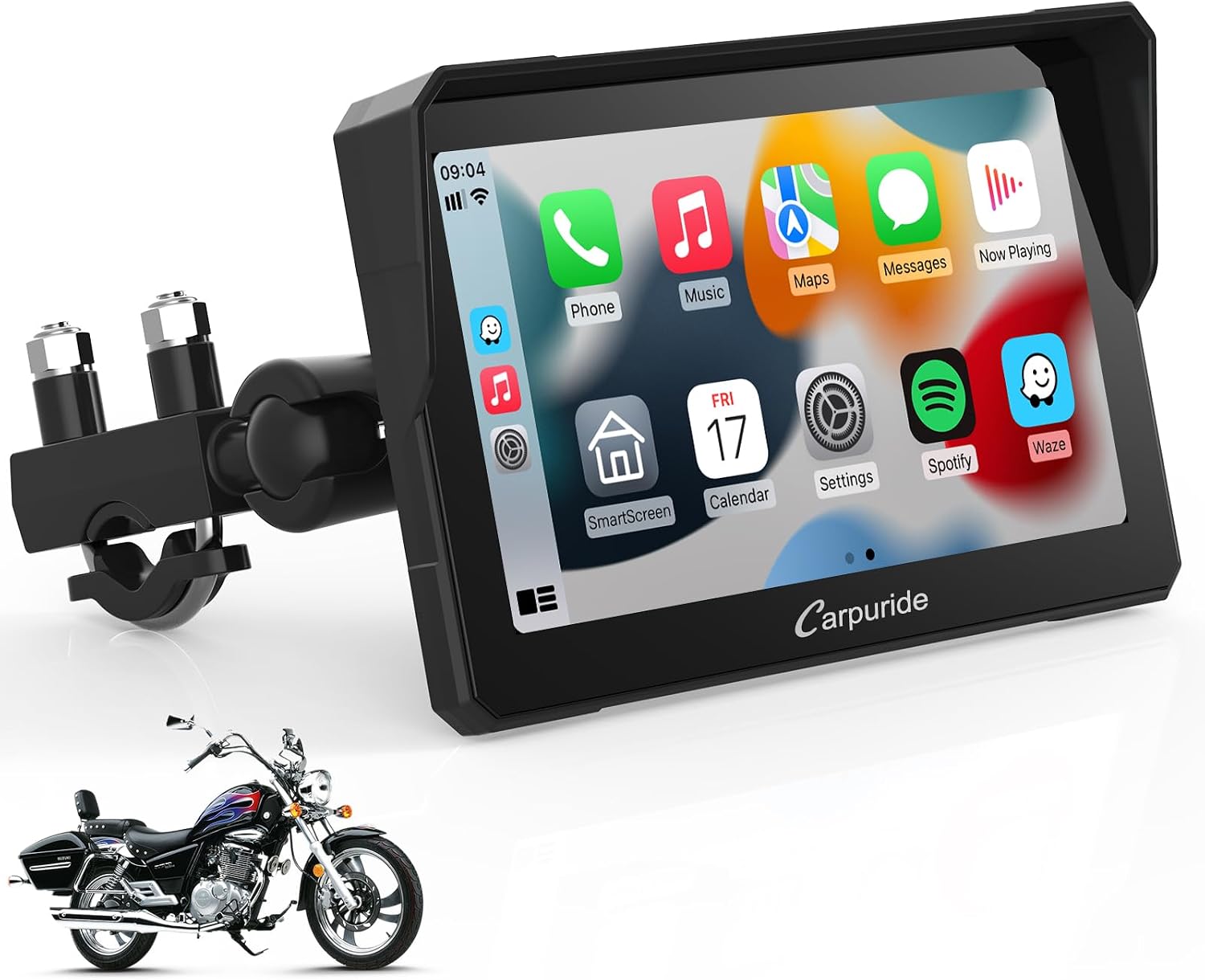 Carpuride W702 バイク用 CarPlay スクリーン ユーザーマニュアル
