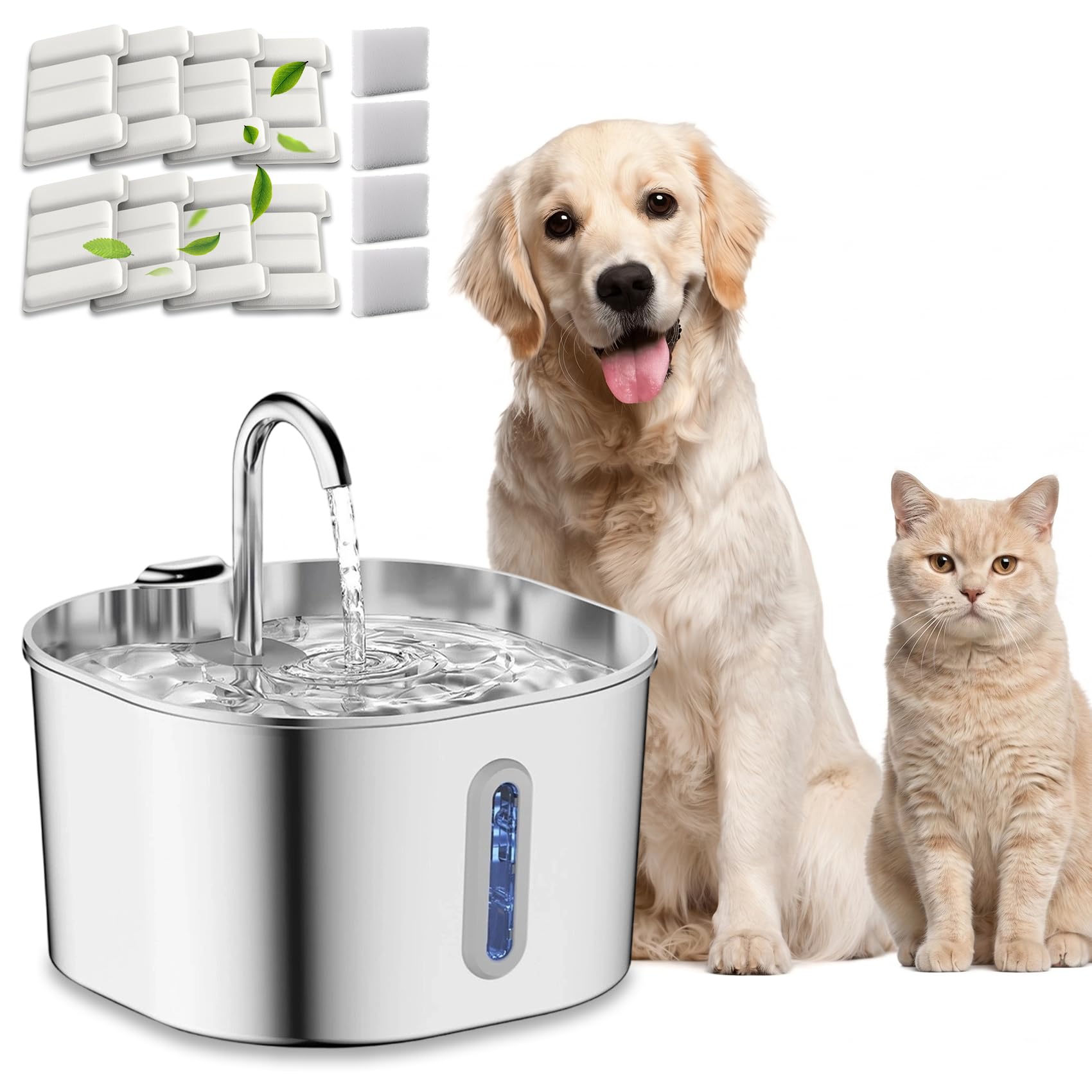 Feliflow - 2026 Nouveau Fontaine à Eau pour Chat FéliFlow, Distributeur Boisson Chien Ultra Silencieux avec Filtre Charbon, Nettoyage Facile pour Hydratation Saine Domicile