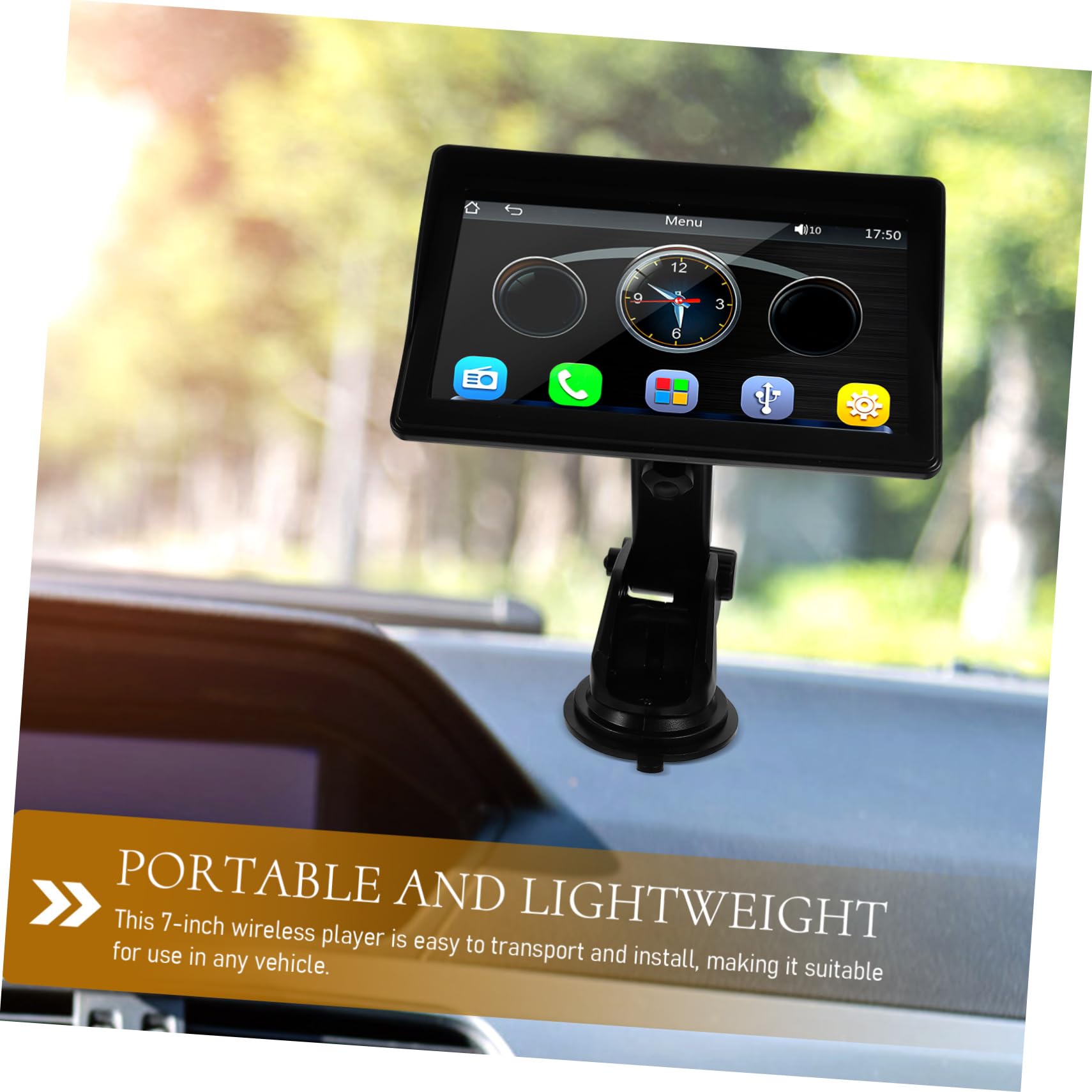 ULTECHNOVO Lecteur Multimédia de Voiture à Écran Tactile Autoradio sans Fil avec Caméra de Recul