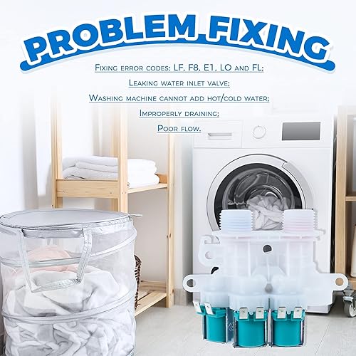 Miniatura 4 de W11096268 Reemplazo de válvula de entrada de agua para lavadora Whirlpool Kenmore Maytag, reemplazo W11220230, W10632527, W10758829, W10853296,