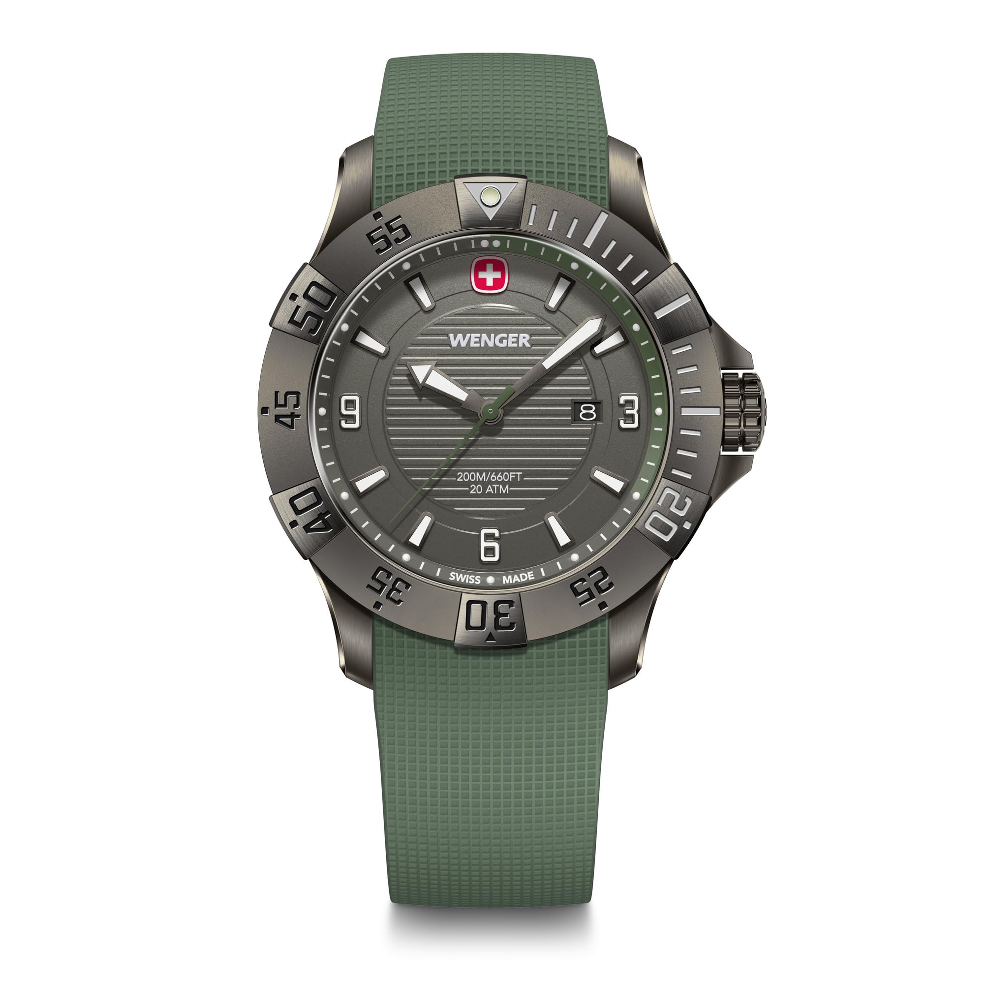WENGER Herren Armbanduhr Seaforce, Ø 43 mm, Swiss Made, Analog Quarz, Wasserdicht bis 200 m
