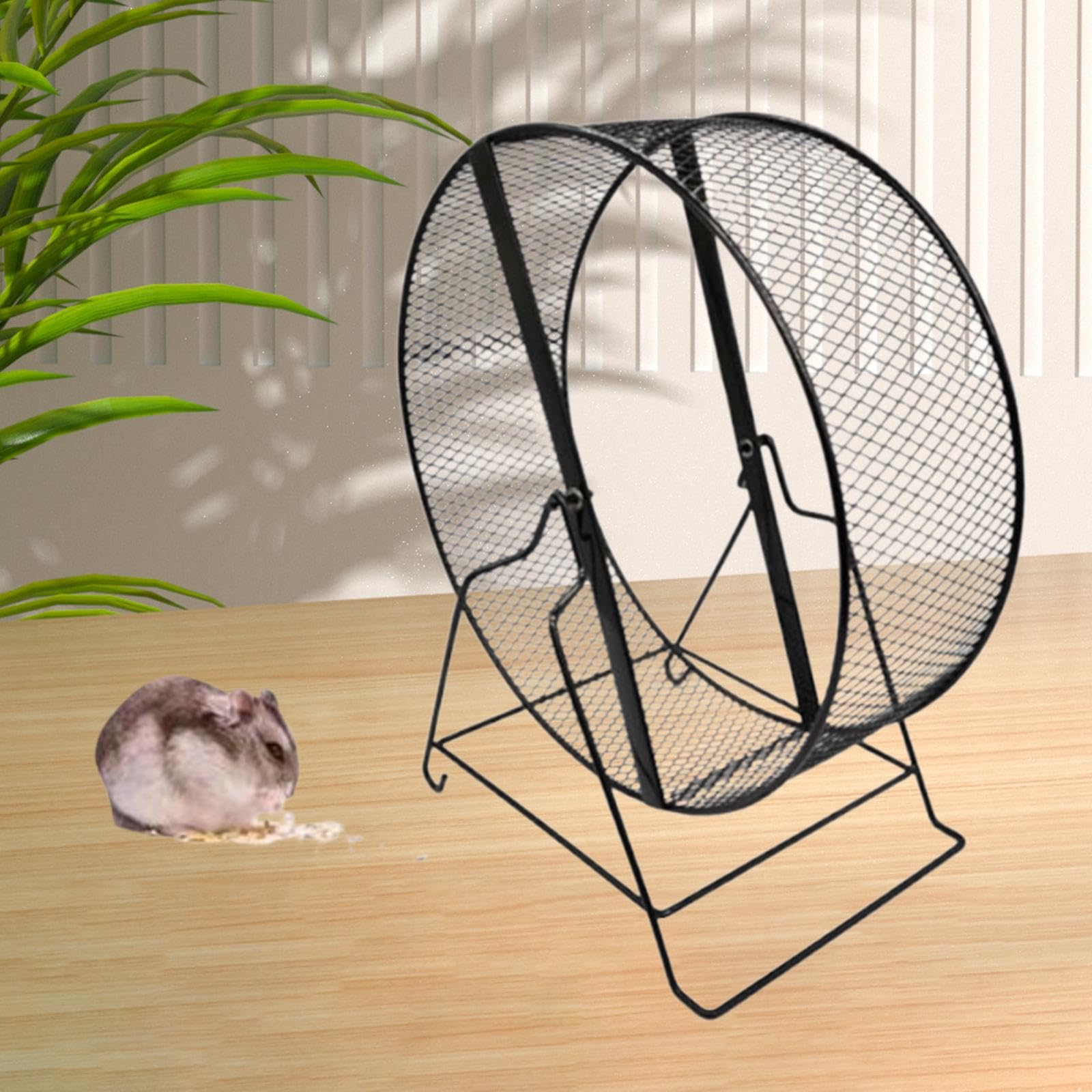 Rueda para Hámster, Rueda para Correr Estable con Soporte para Cobayas, Rueda Silenciosa para Ardillas, Jerbos, Ratones, Mantenimiento de Hámst, 26cm