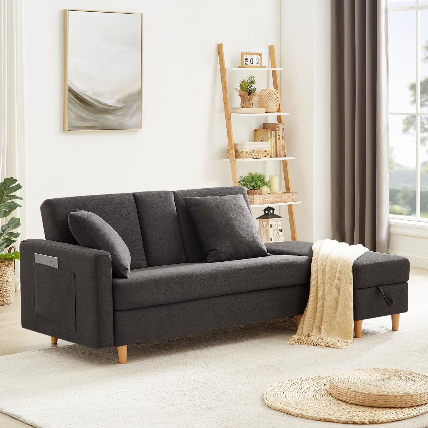 ソファ ソファーベッド カウチソファ 2人掛け オットマン付き 多機能ソファ ソファ ソファーベッド カウチソファ 2人掛け オットマン付き 多機能ソファ