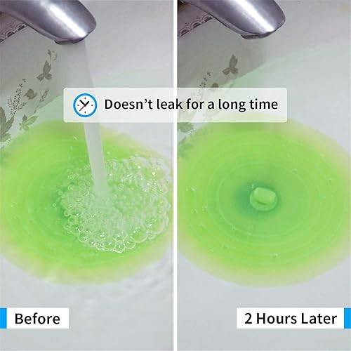 Miniatura 5 de tifanso Tapón de silicona para bañera reciclable, tapón de drenaje mejorado para baños y lavanderías, cocina, uso universal, 6 pulgadas (azul