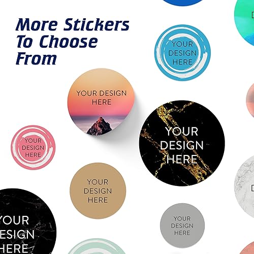 Vista 478 de DayStar Custom Signs & Design - 100 adhesivos de vinilo personalizables, con texto, imagen, diseño y logotipo; adhesivos para logotipo de embalaje