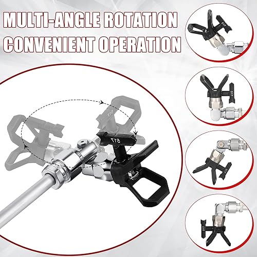 Miniatura 4 de Kit de manguera de pistola pulverizadora sin aire, 5 unidades, pistola de pintura sin aire, alta presión, 3600 psi, 517, junta giratoria con puntas