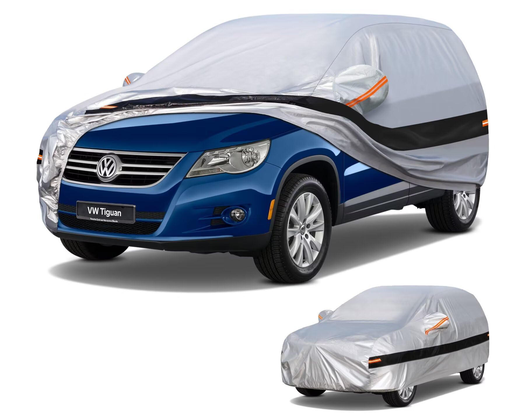 Holthly 10 strati Telo Copriauto SUV per VW Tiguan/Volkswagen Tiguan Limited(2007-2025),100% copertura auto impermeabile,Telo Copri Auto per Esterno,impermeabile,protezione UV,antivento,antipolvere.
