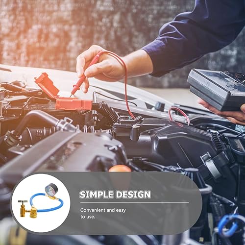 Miniatura 3 de BESPORTBLE Manguera de carga de aire acondicionado con medidor para automóvil, rosca de 12 para Estados Unidos y Europa