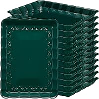 Vista 17 de Plasticpro - Bandejas de plástico para servir, rectangulares, 9 x 13 pulgadas, plato desechable para fiesta, 4 bandejas negras