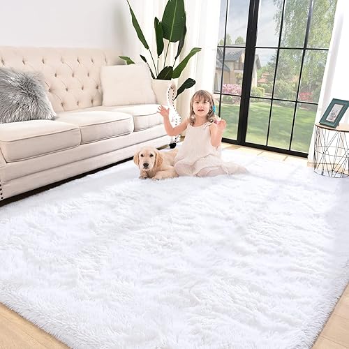 Jelymark - Alfombra de interior peluda, mullida y supersuave para dormitorio, de 4 x 5.9pies, para sala de estar, decoraciĂłn del hogar, dormitorio y Jelymark - Alfombra de interior peluda, mullida y supersuave para dormitorio, de 4 x 5.9pies, para sala de estar, decoraciĂłn del hogar, dormitorio y