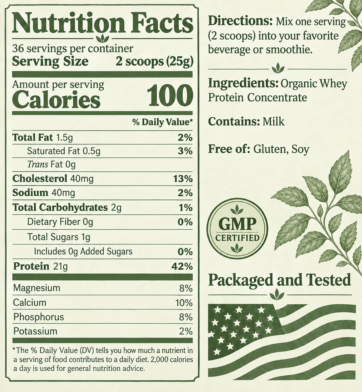 NorCal Organic Grass-Fed Classic Whey, Unflavored, Lecithin-Free, 2 lb — Amazon image 2