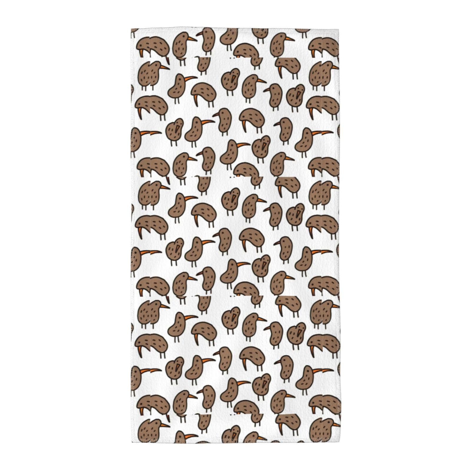 KAPPTYY Kiwi Birds Cute Breathable Long Towel Absorbent Reusable For Daily Family Life