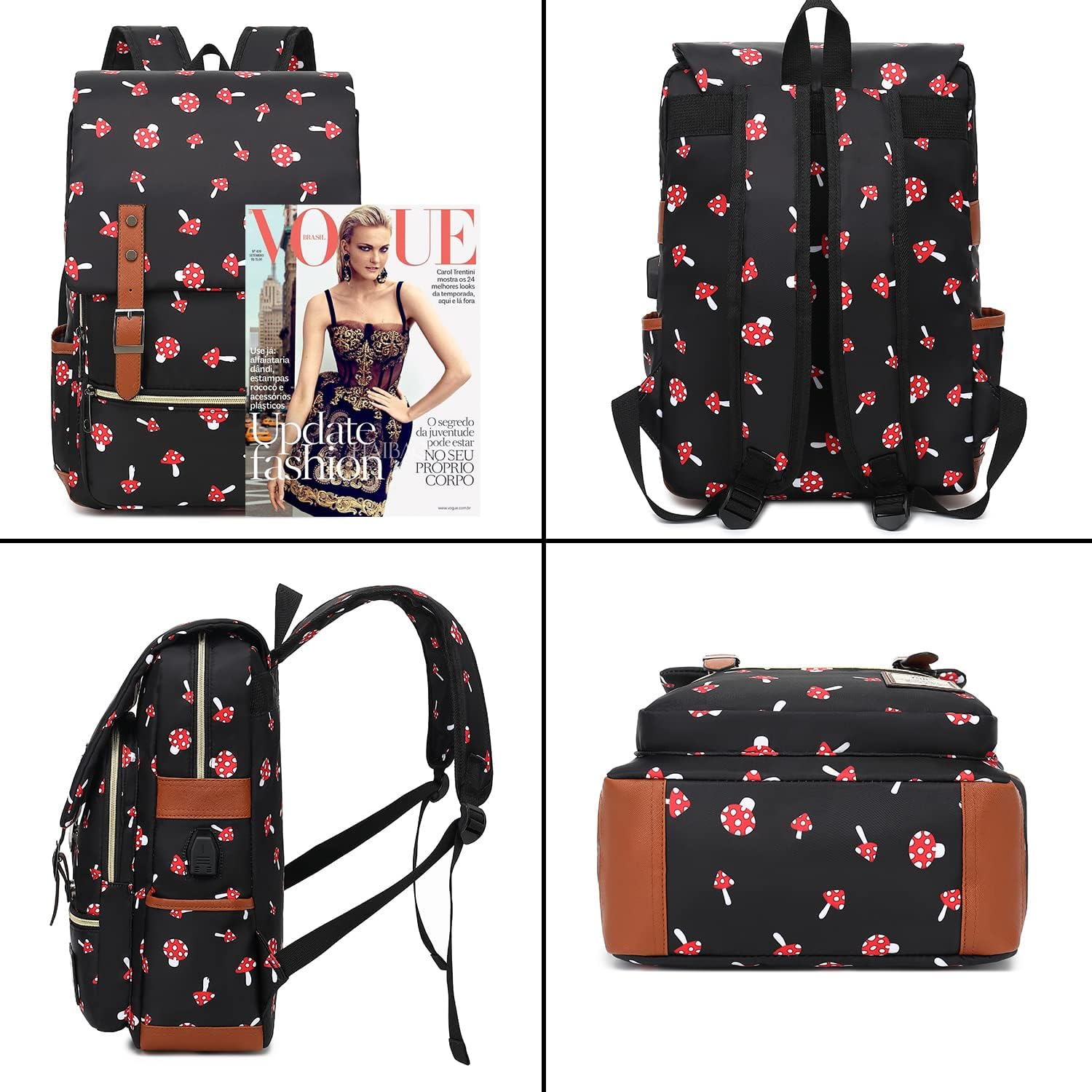 YGR Floral Laptop Backpack for Women, Female, School, Travel, Business, Outdoor Sports, Office, Work - Image 2