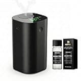 QIQIMARK Waterless Essential Oil Diffuser with 50mL Miami Tea Hotel Collection Oil for Home Car Office, Portable Battery Operated, Fits 5/10/15/20mL Bottles