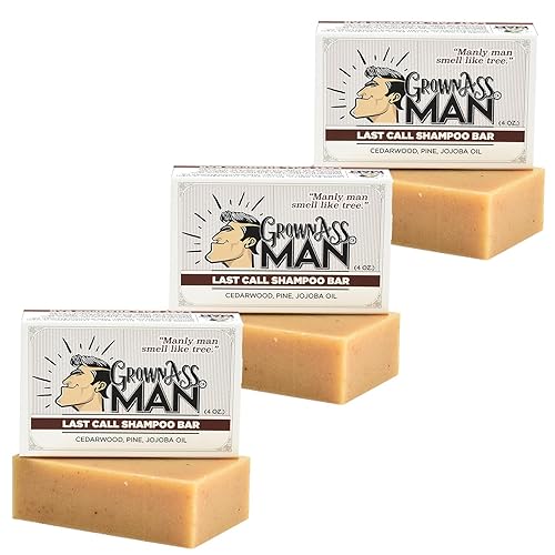 Barra de champú sólida rica en espuma 3 en 1 Gel para cabello, barba y cuerpo - Sin plástico y ecológico, limpieza natural y orgánica para todo tipo