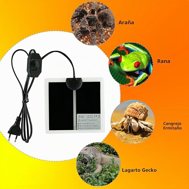 Foto 7 de 8 de Tapetes Térmicos para Terrarios, FIPASEN Manta Calefactora para Reptiles con Temperatura Ajustable…