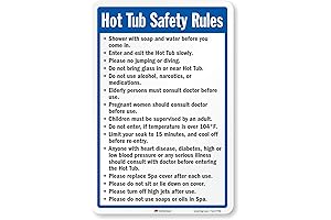 SmartSign 'Hot Tub Safety Rules'