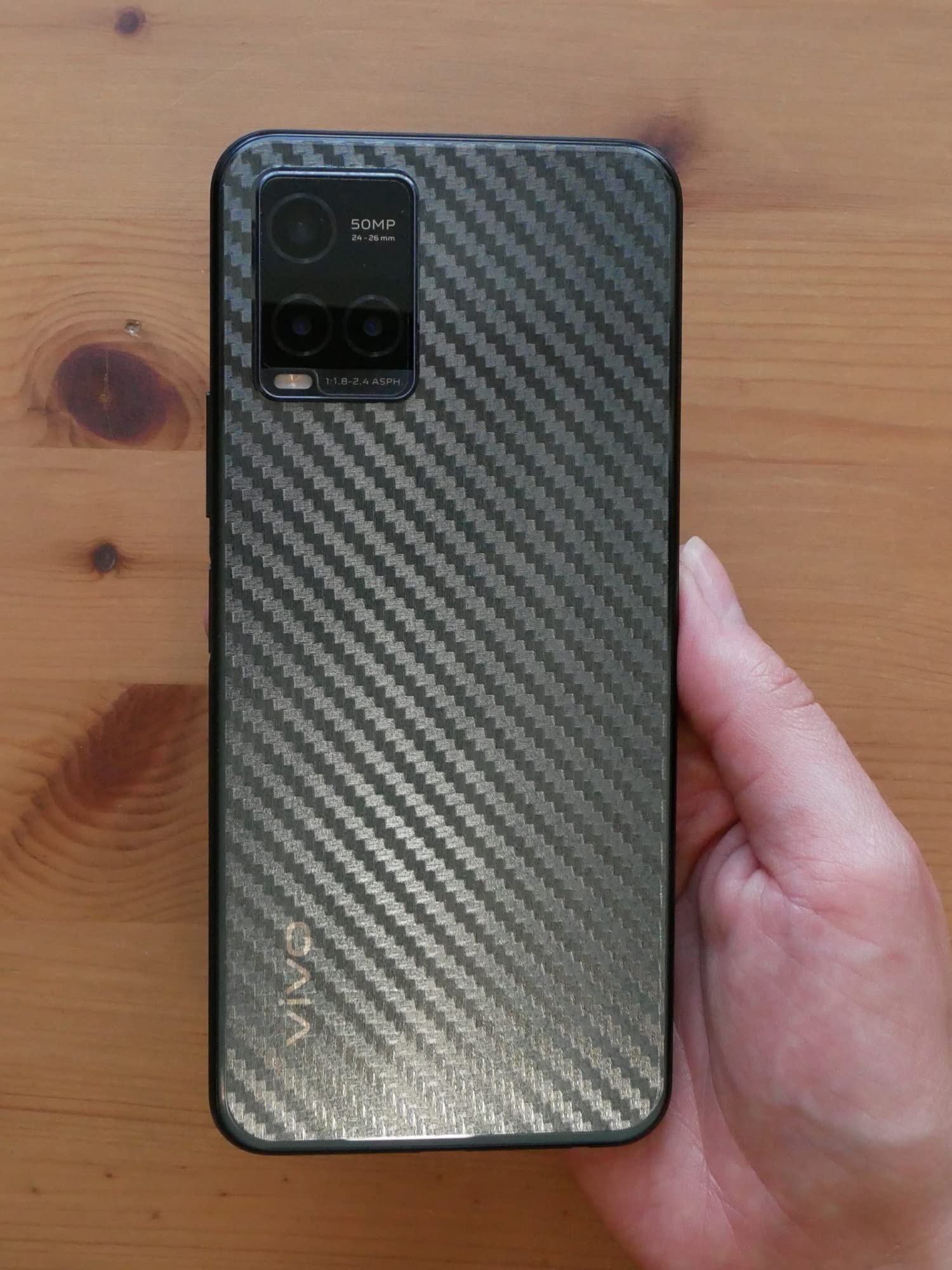 Apgo Skin Posteriore In Vinile Per Google Pixel 5 – Texture Carbon Nero, Antigraffio E Anti-Impronte, Con Kit Applicazione