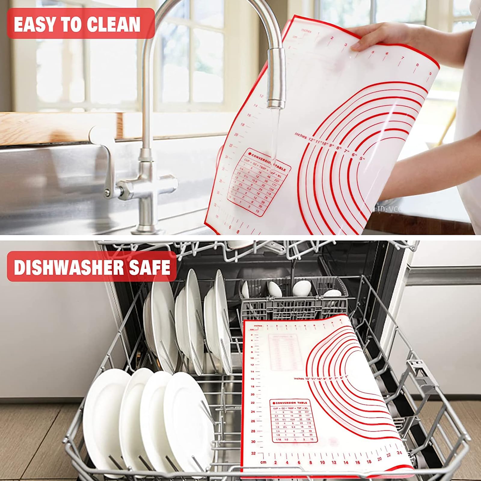 Silikon Backmatte 70x50cm – Rutschfeste Unterlage Mit Messmarken Für Küche & Backen