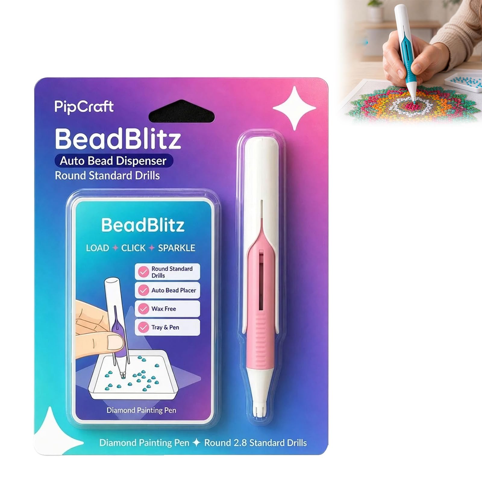 Surgonix BeadBlitz Diamond Art Pen, Diamond Art Accessories with Tray & Pen