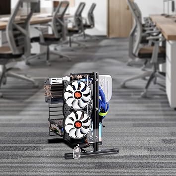11.8x9.7x14in Open Air PC Case,PC Test Bench PC Case with 7 PCI Expansion Slots,ATX Open Frame Computer Case for Internet Cafes,Living Rooms,Study Rooms,Hotels,Offices