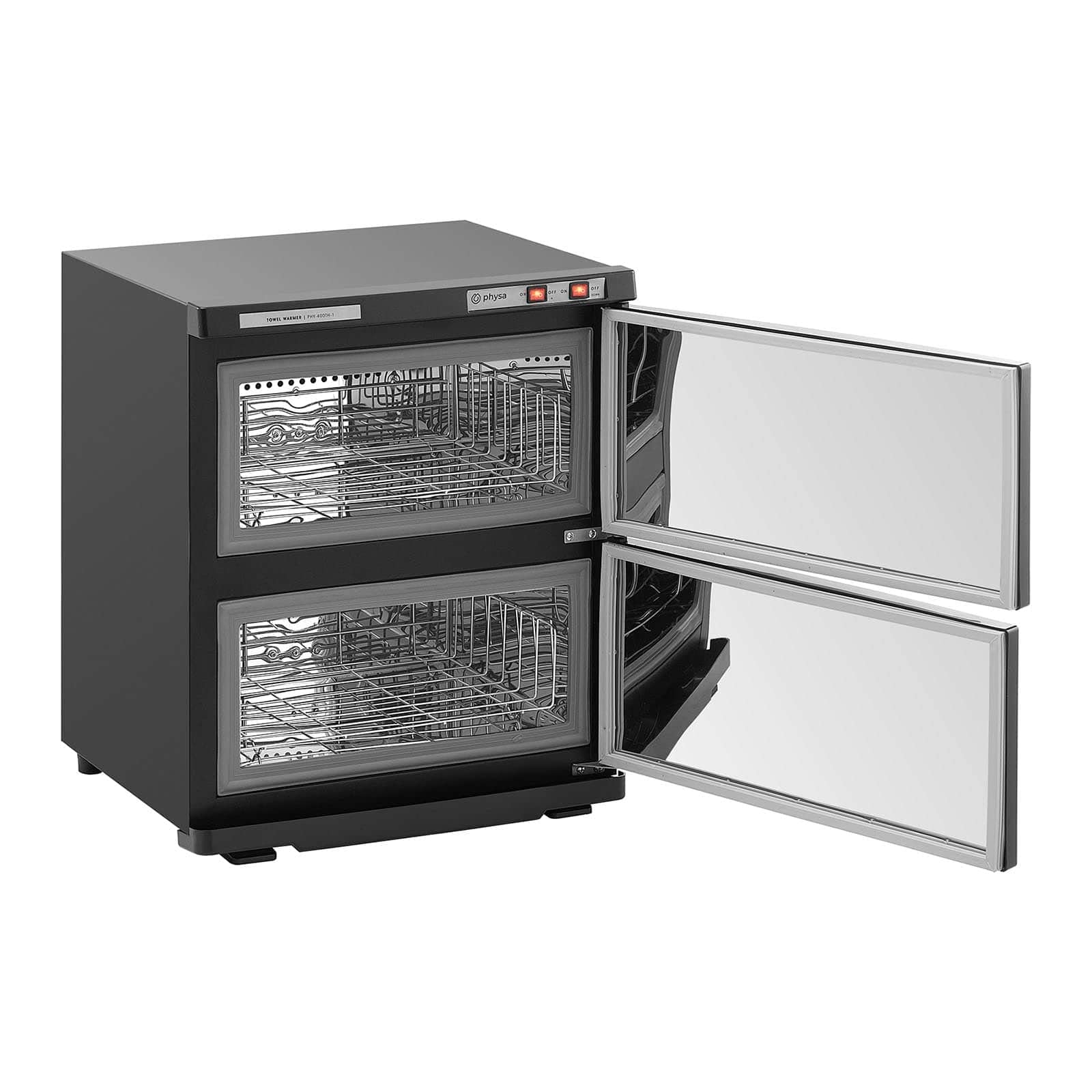 Physa Horno Calentador de Toallas Calientatoallas para Salón de Cosmética PHY-400TH-1_Black (Potencia: 450 W, Capacidad: 32 L, Temperatura: 70 °C, UV)