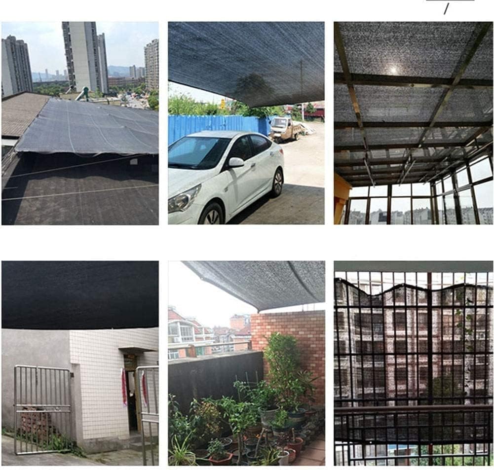 Shade Cloth Sunblock Shade Mesh 95% Sunblock Shade Cloth with Grommets UV Resistant Shade Sunblock Net Black Shade for Greenhouse, Parking, Garden Yard or Kennel Shade Net LSDRALOBBEB 210