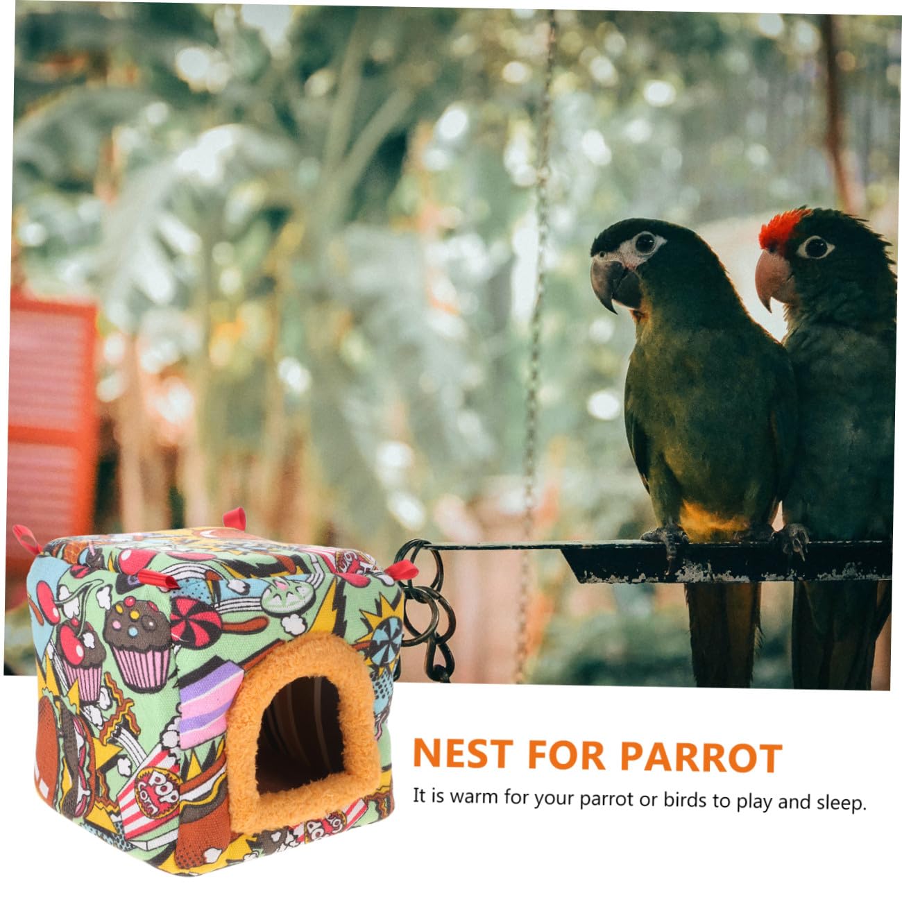 DOITOOL 3 Piezas Tienda Hamaca Nido De Pájaros Al Aire Libre Nido De Loros Casa Cálida para Hámster Tienda De Invierno Jaula De Hámster De Invierno Cama De Erizo Mini Mascota Largo Juguete