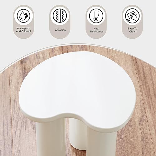 Miniatura 5 de Mesa auxiliar irregular para sofá, mesa auxiliar moderna para sala de estar, mesa de centro pequeña de 23.62 pulgadas, mesita de noche irregular