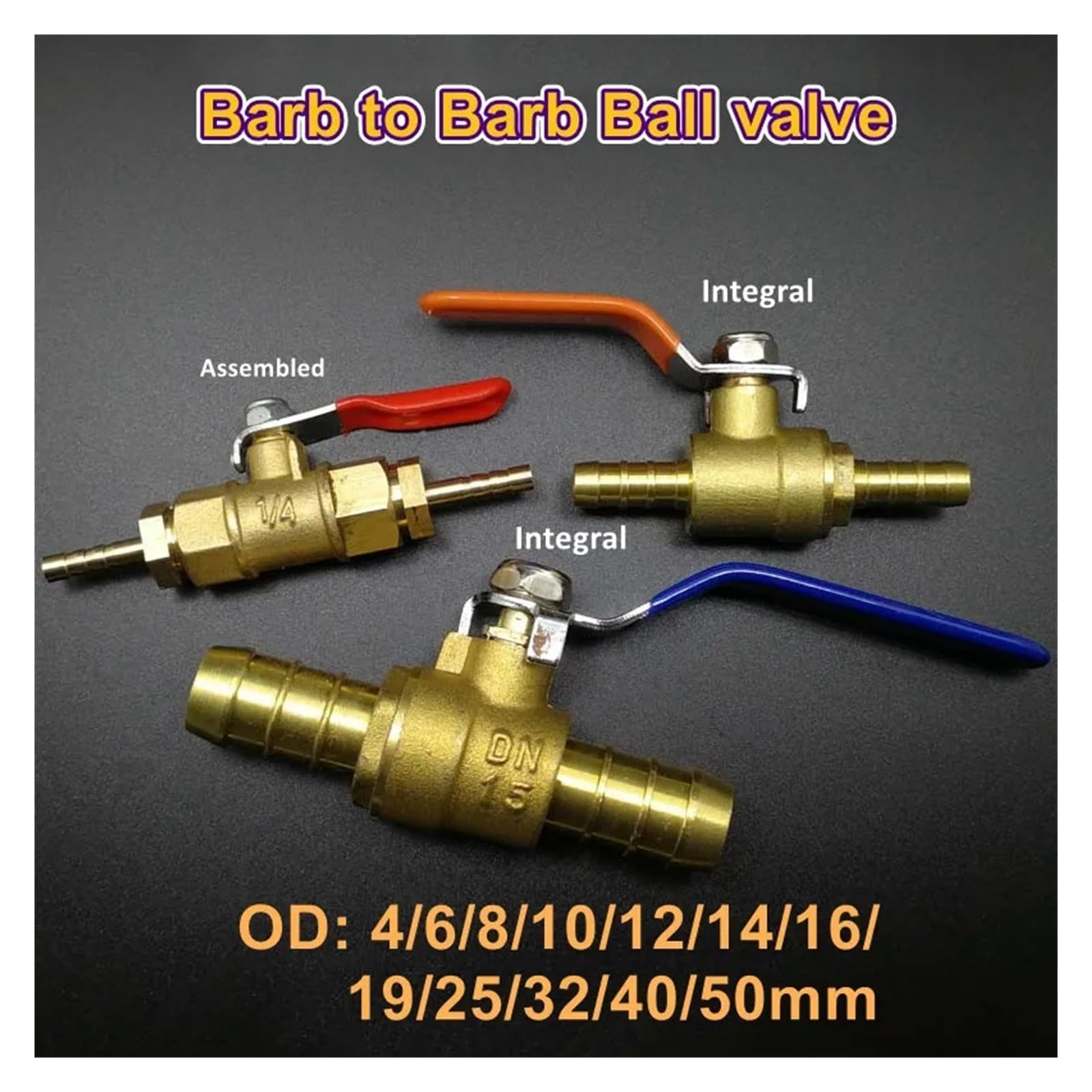 Amazon.co.jp: AQXYWAIL（小さなお店） 赤いハンドルバルブ 4/6/8/10