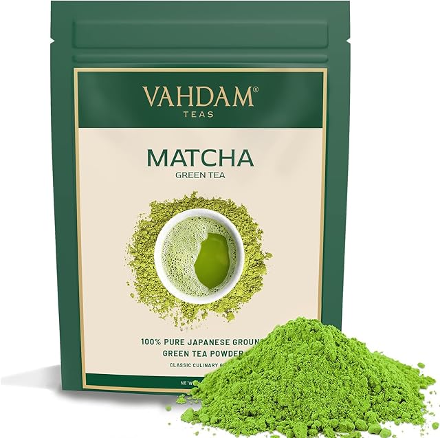 VAHDAM, Matcha Green Tea Powder Superfood (25 Servings, 1.76oz) 100% Pure Authentic Japanese Matcha Powder | Classic Culinary Grade Green Tea Matcha | Brew Matcha Latte Mix & Smoothies