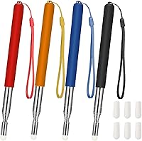 Vista 9 de Chinco 4 punteros retráctiles para profesor para enseñanza en el aula, puntero telescópico con cordones y 6 puntas de fieltro extra para profesores