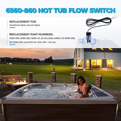 Miniatura 3 de 6560-860 pieza de repuesto del conjunto del interruptor de flujo para spas Sundance, spas de jacuzzi, interruptor de flujo de bañera de hidromasaje