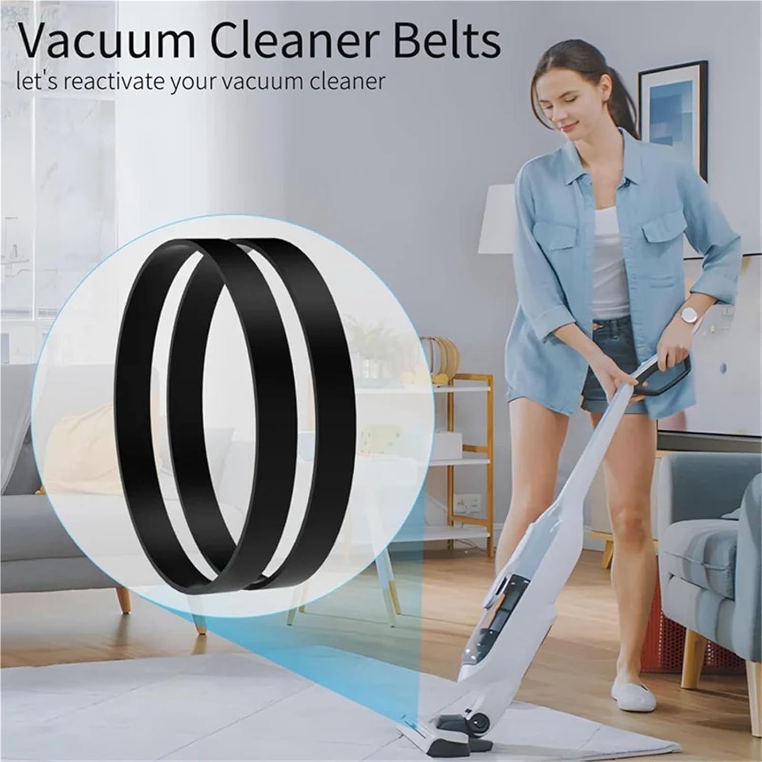 2Pcs Replacement Belts Suitable 7/9 /10/12/ 14 Vacuum Cleaners Vacuum Cleaner Replacement Parts