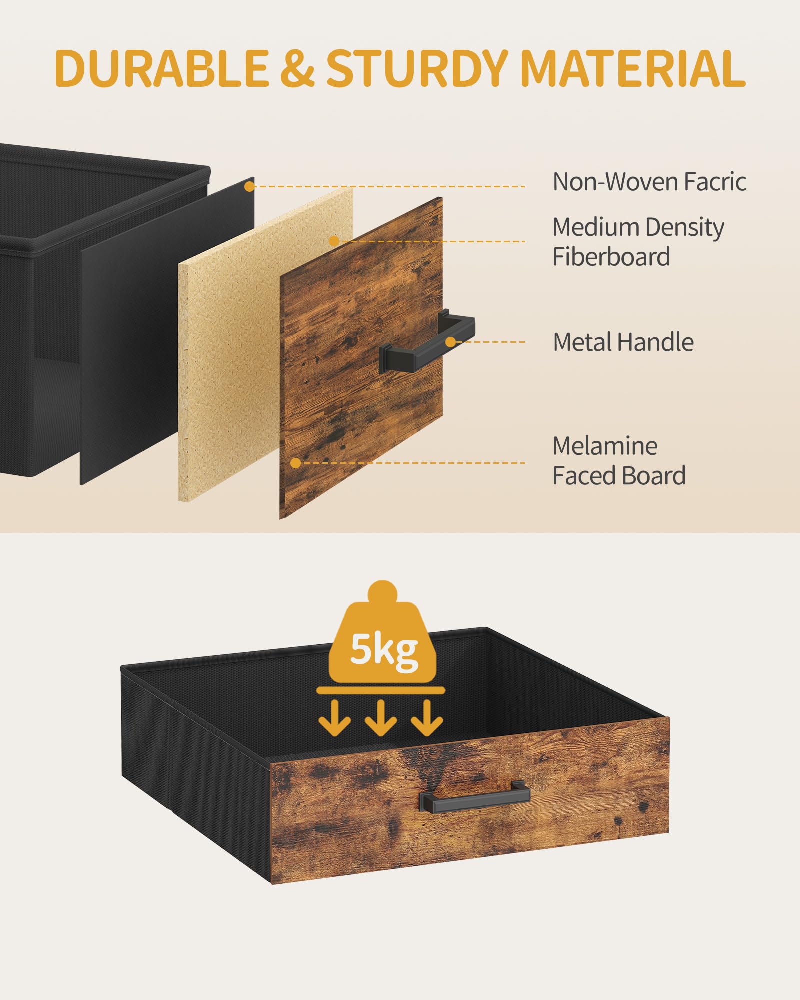 Hzuaneri Mueble Jaula para Perros de Interior con Regleta y 2 Cajones, Jaula de Madera con Puertas Correderas de Granero, 3 Puertas para Perros Medianos y Grandes 97x56x81 cm Marrón DFC90301BEU