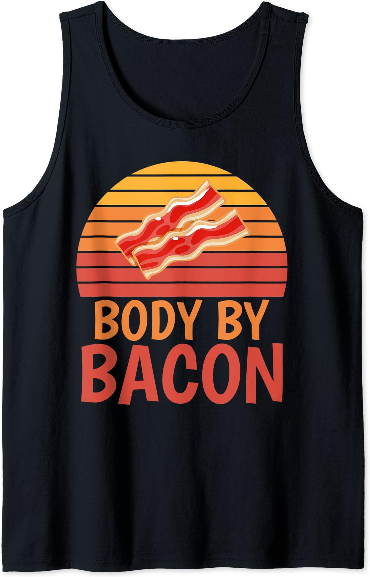 Body By Bacon Humorous Graphic Print for Unisex Tank Top