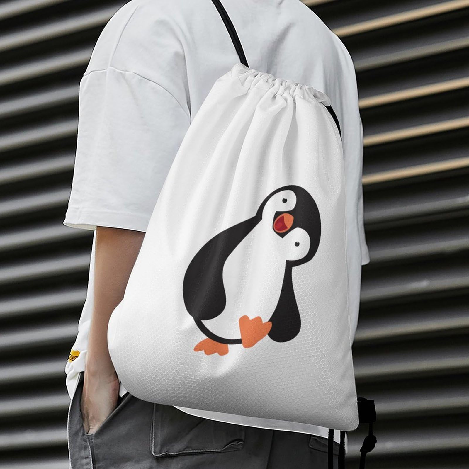 Amazon.co.jp: ナップサック 可愛い ペンギン ジムサック プールバッグ
