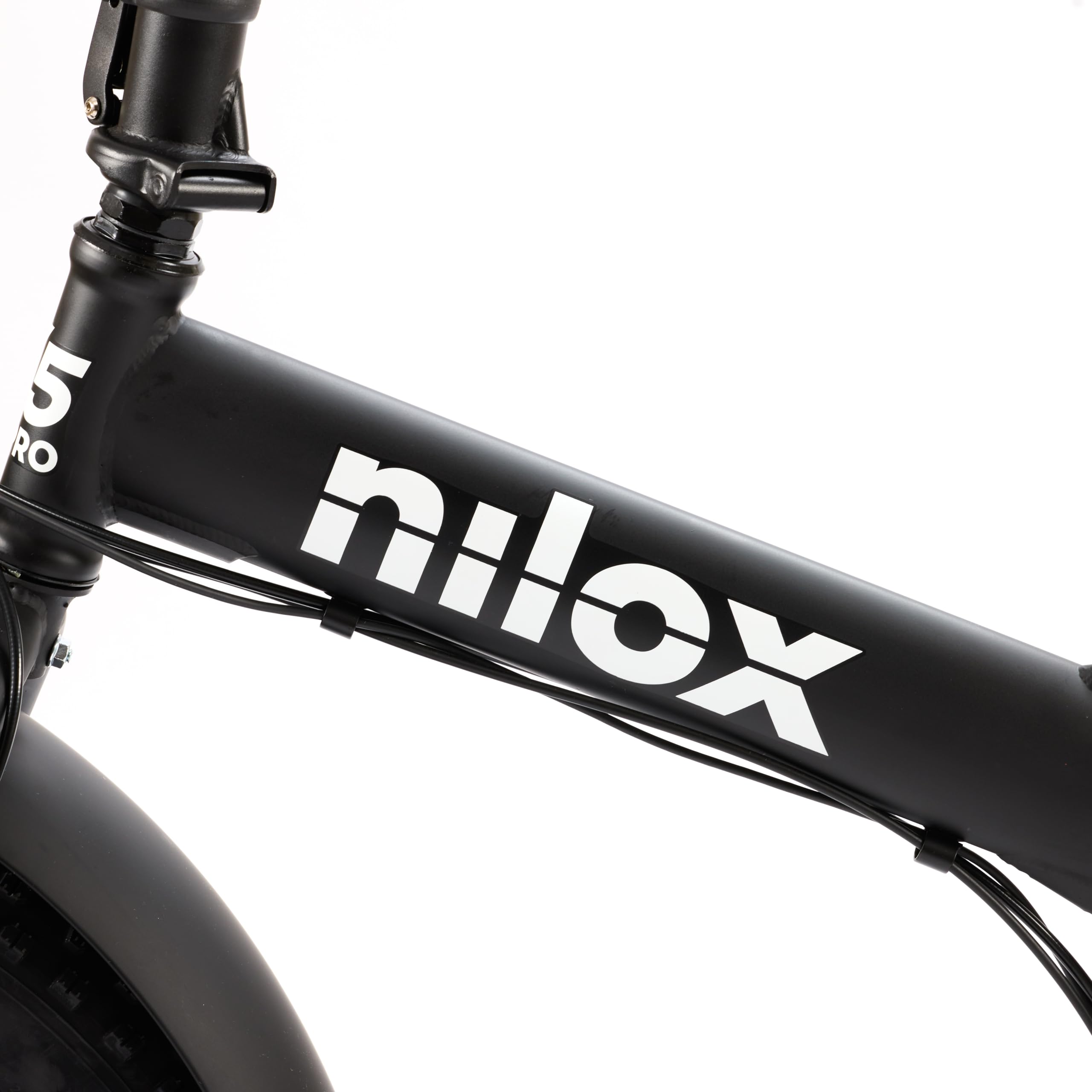 Nilox, Ebike X5 Pro, Bici Elettrica, Fino a 60 km di Autonomia, Fino a 25 Km/h, Motore da 36 V/250 W e Batteria Removibile 36 V-10 Ah, Gomme FAT 20" x 4", Cambio a 6 Velocità