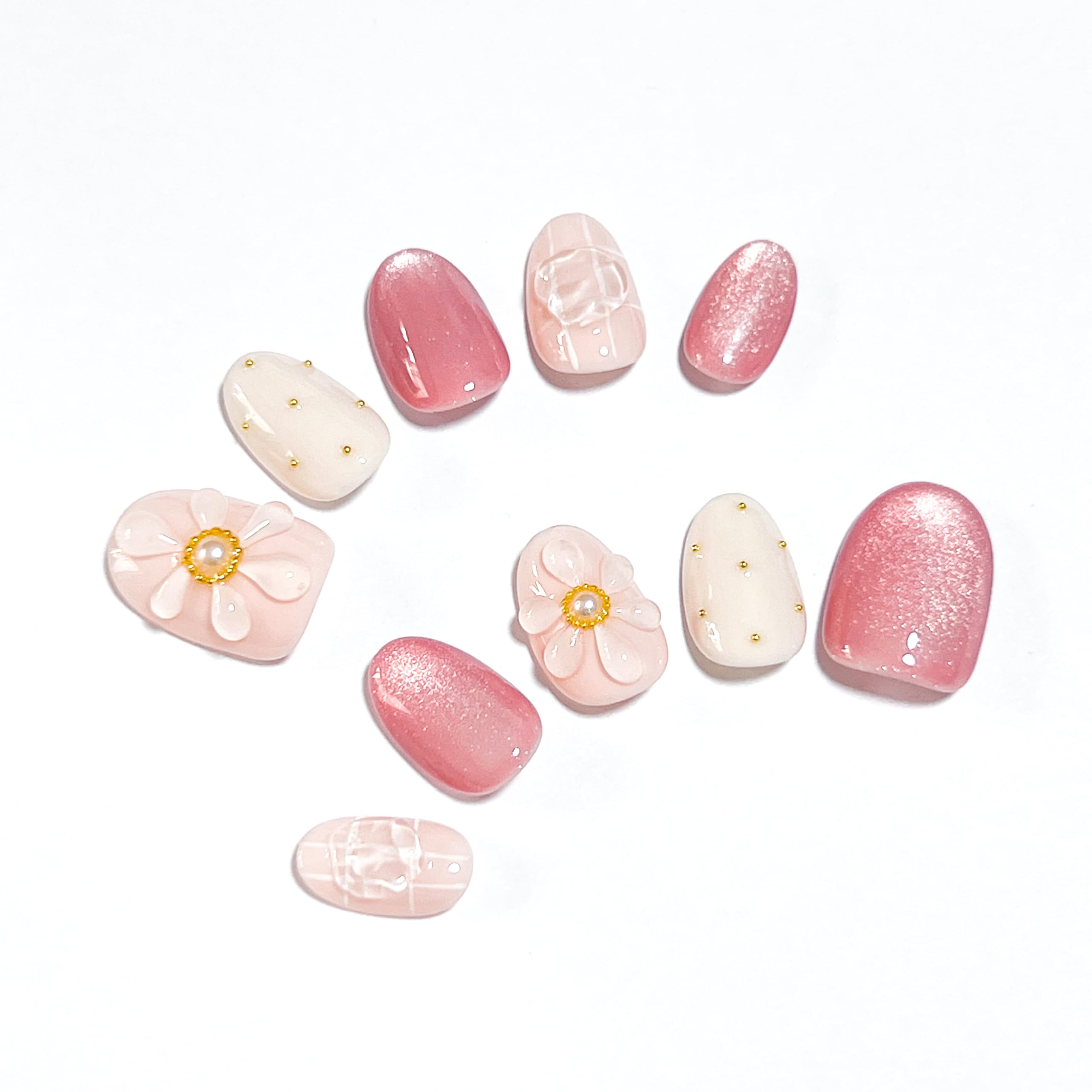 Amazon | SoraraBeauty ネイルチップ 100%ハンドメイド 貼るだけネイル
