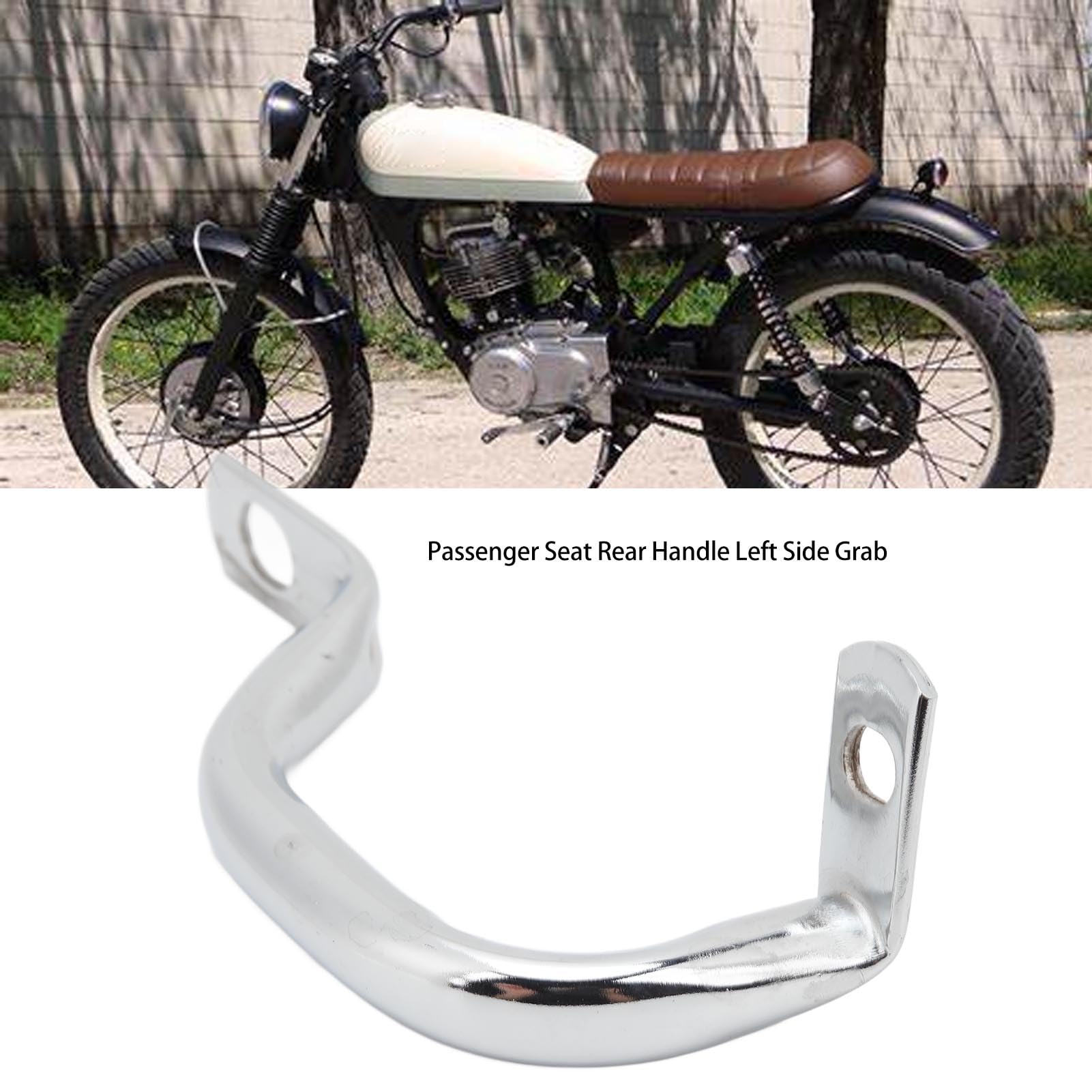 Motorrad-Hinterer Griff Linke Seite – Edelstahl Chrom, Für Honda CG125 Cafe Racer & Cruiser