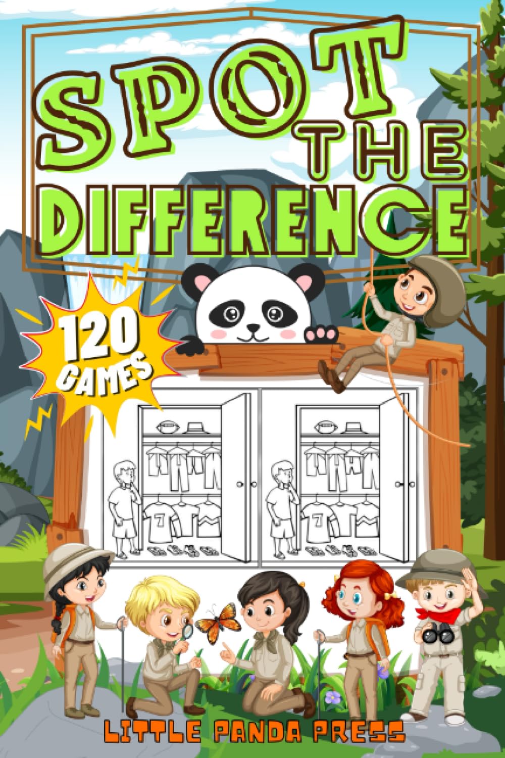 Spot the difference for kids: 120 Games with more than 800 differences – Fun Activity Book with coloring pages to search and find the differences