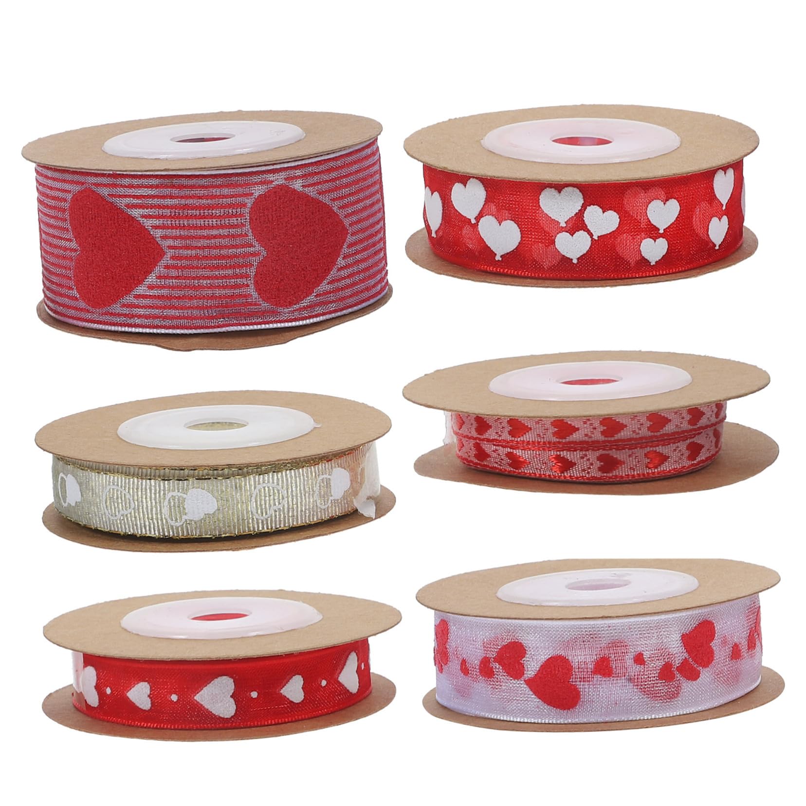 SEWACC 18rollen Herz-ripsband Für Valentinstag Pro Für Hochzeiten Und Dekoration Bunte Und Strapazierfähige Geschenkverpackungsbänder