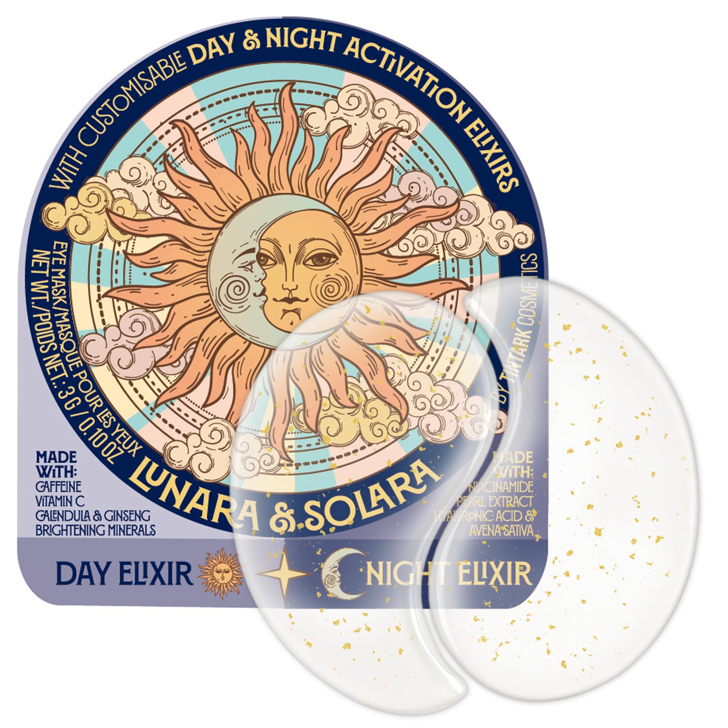 Tintark Hydrogel Under Eye Patches for Puffy Eyes & Dullness, 28 Pairs