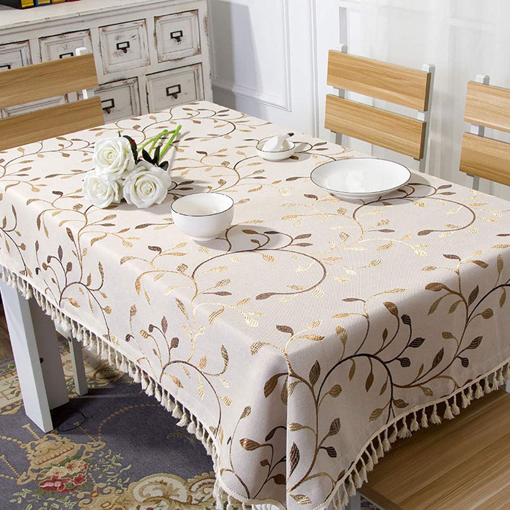 Nappe, couverture de table rectangulaire en tissu coton lin jacquard