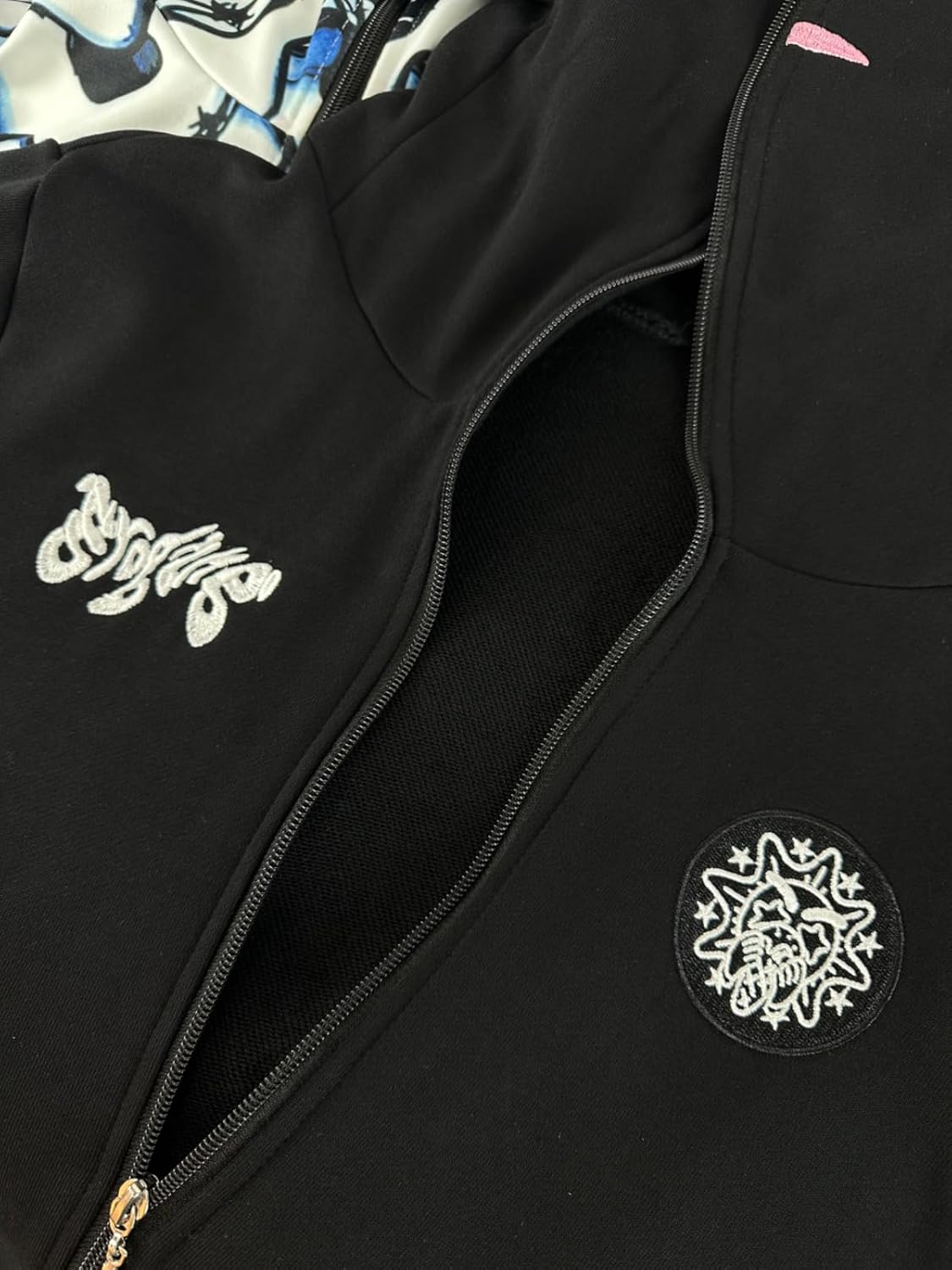 Pooyikoi Hip-hop Zip up Hoodie Print Design Sweatshirt Hooded Women Grunge 2023 Y2k Clothes Vintage Harajuku Hoodies - Image 5