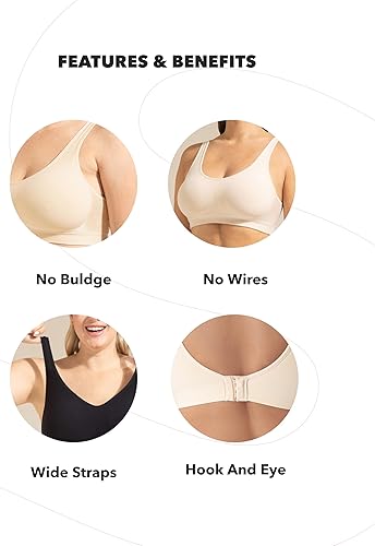 Miniatura 5 de SHAPERMINT Sujetadores sin aros para mujer, sin varillas, bralettes de talla pequeña a grande con soporte y elevación natural