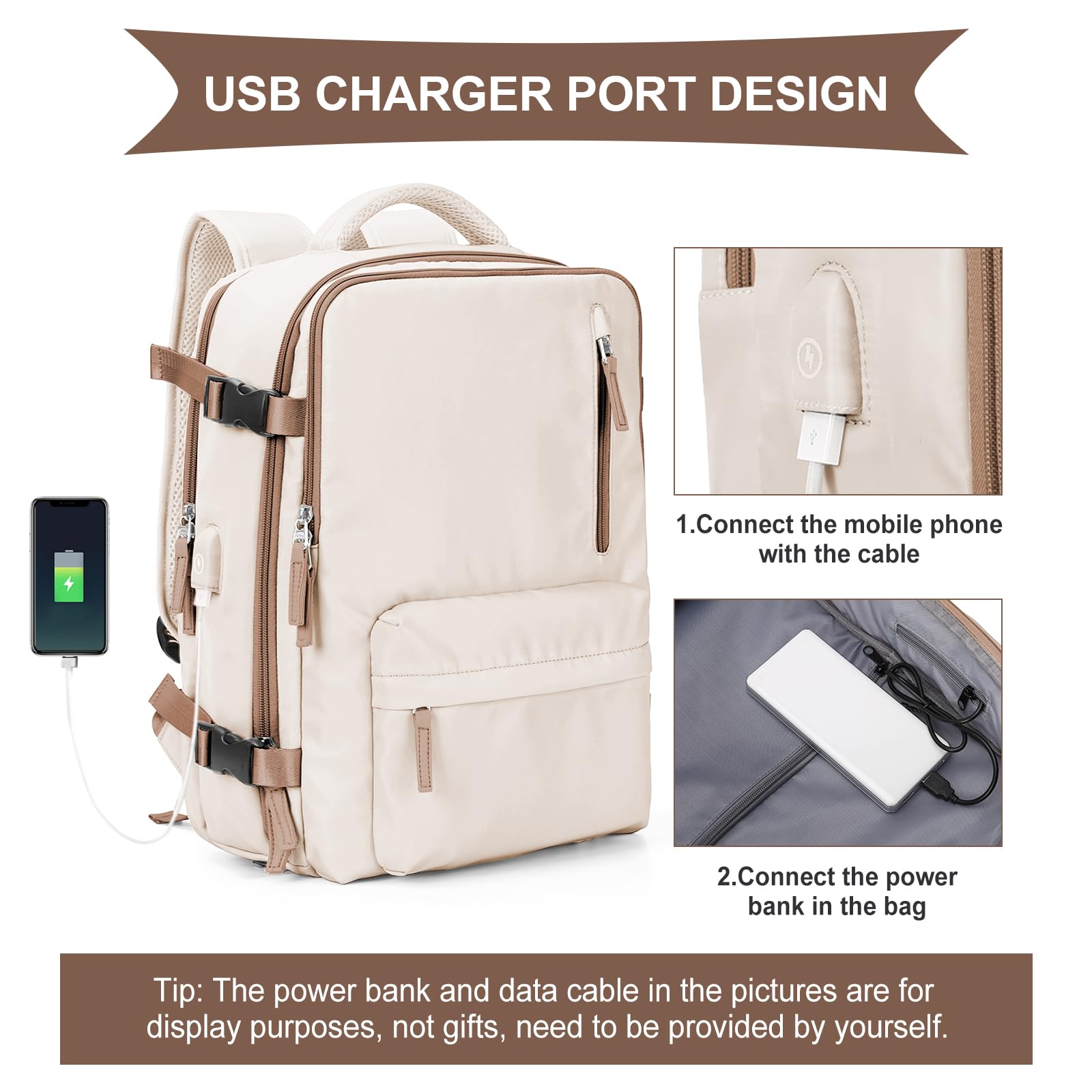 SZLX Borse da Cabina per Easyjet 45x36x20 Zaino da Viaggio Donna Ryanair 40x20x25 Bagaglio a Mano con porta usb zaino da viaggio aereo bagaglio a mano zaino per laptop Casual Daypack