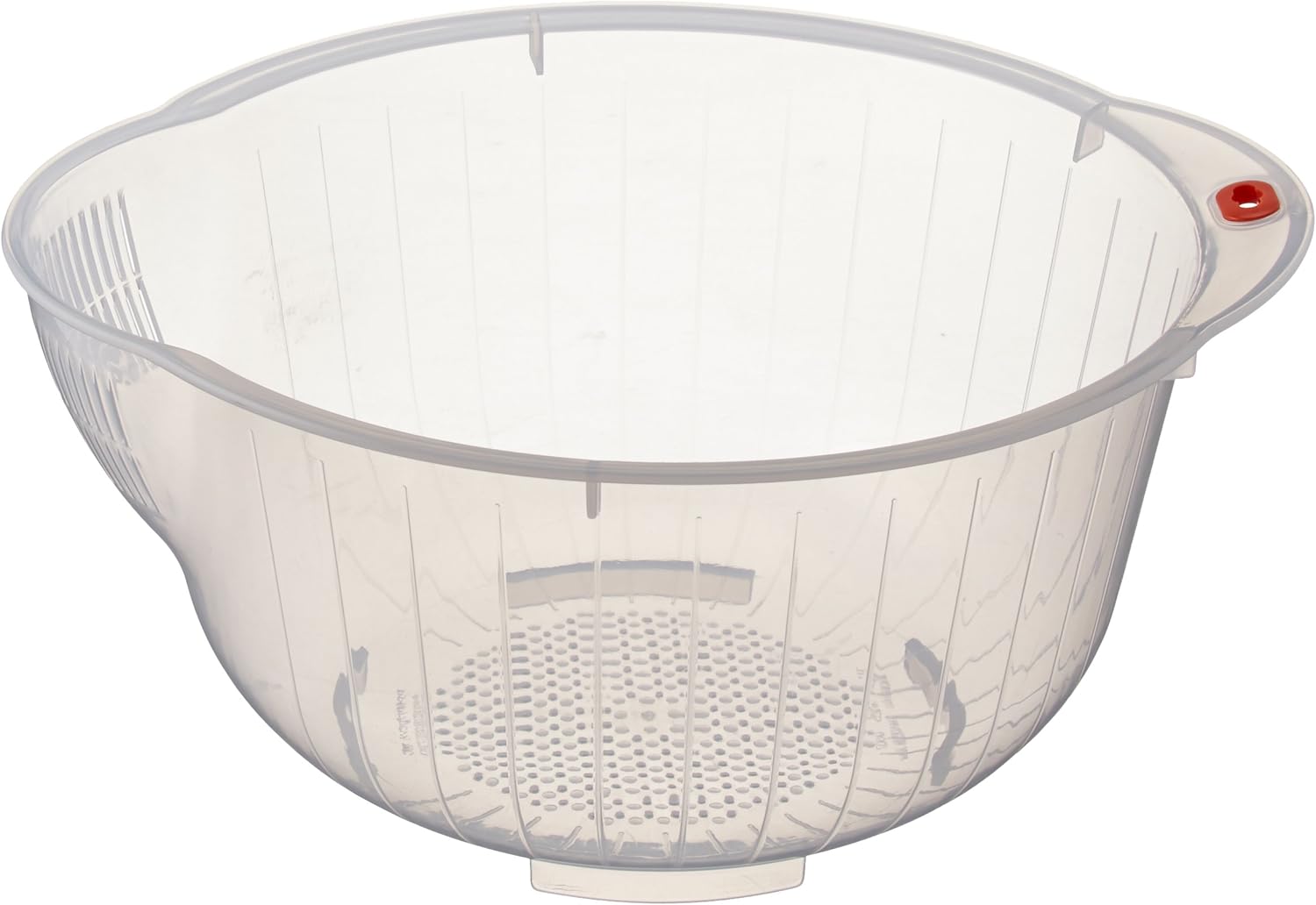  | Inomata Japanese Rice Washing Bowl with Side and Bottom Drainers, Clear: Rice Bowls