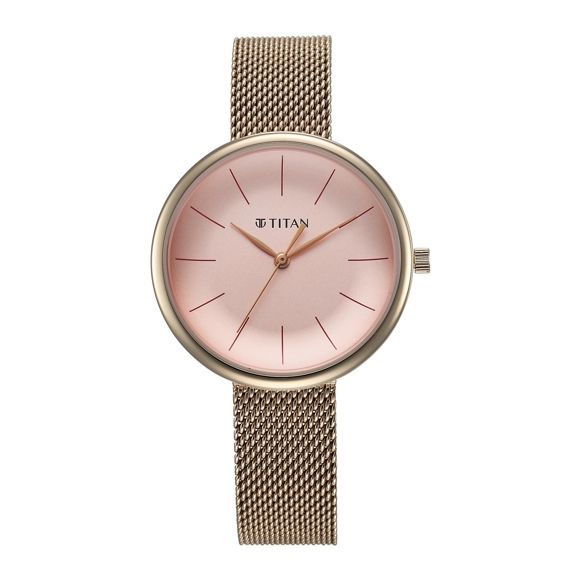 Titan Slimline Quartz Analog Pink Dial Rose Gold Stainless Steel Strap Watch for Women-NS95182WM01 (B0CH8FXFQ8) Amazon Price History, Amazon Price Tracker