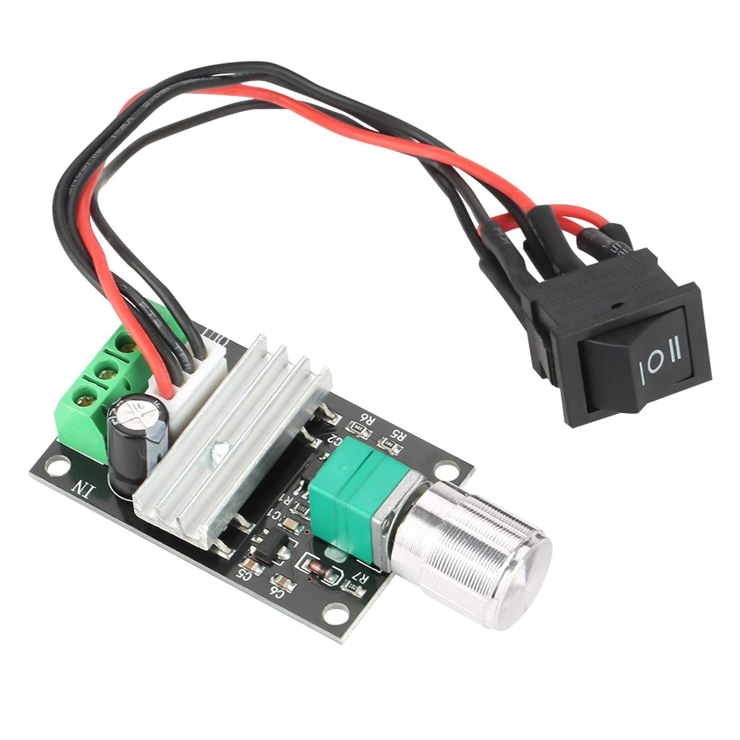 DC Motor Speed Controller, PWM Motor Speed Controller Adjustable Speed Reversible Controller Regulator with Switch 6V 12V 24V 3A - Image 4